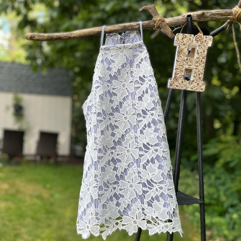 Labor Day Ready with this beautiful, feminine halter blouse!